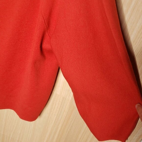 H&M Womens New Red Cowl Neck Cropped Large Sleeve Sweater XL - Picture 5 of 8